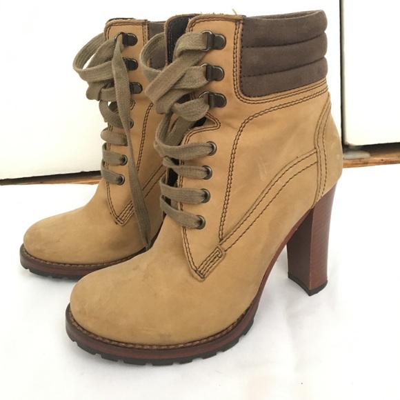 high heel hiker boots